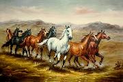 unknow artist Horses 07 oil on canvas